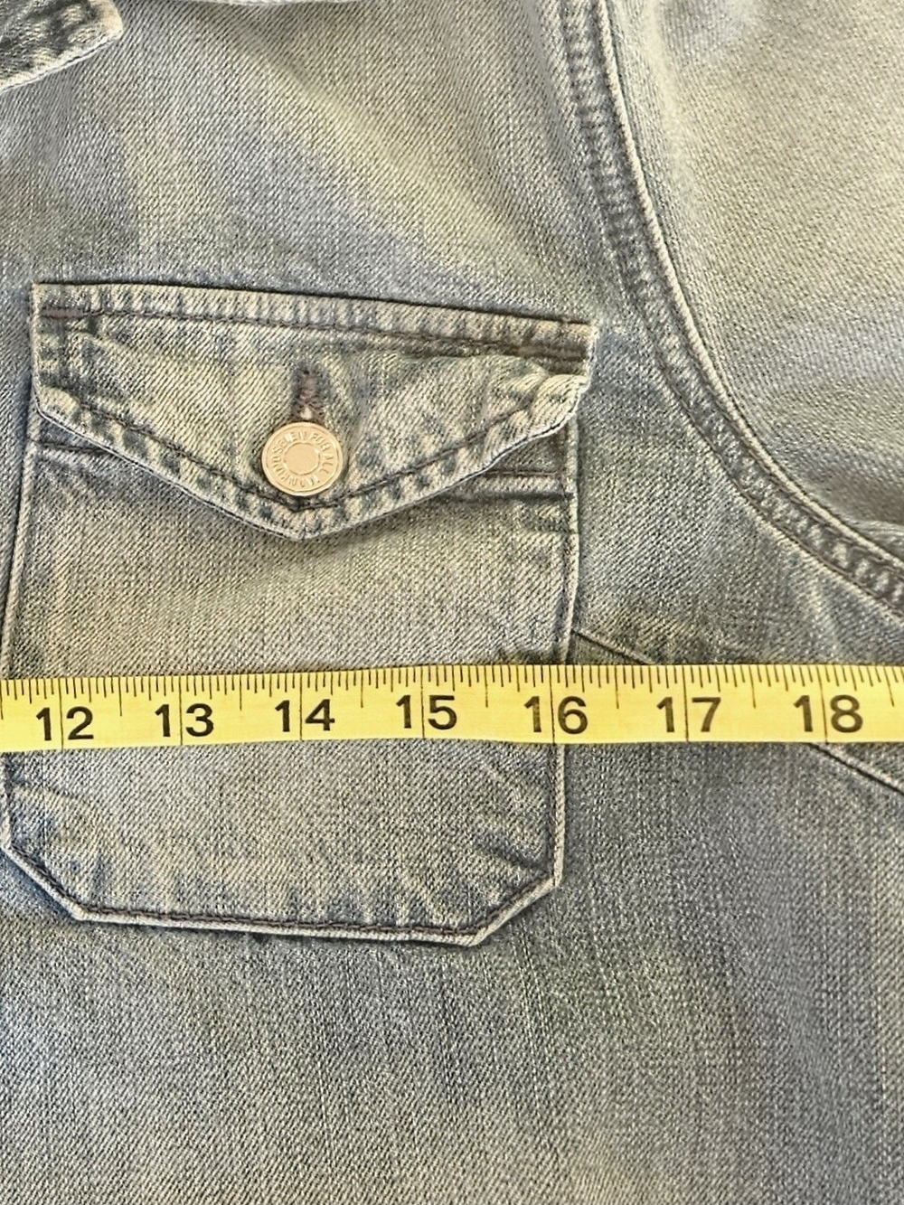 7 For All Mankind Light Blue Denim Jacket - Picture 13 of 15